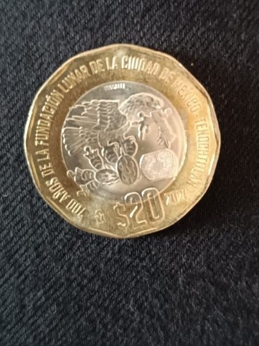 Moneda Conmemorativa De 20 Pesos, 700 Años De La Fundación, 