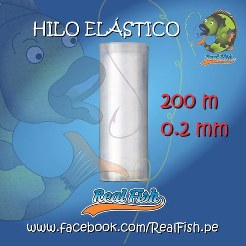 Hilo Elástico De 0.2 Mm X 200 M Para Pesca Deportiva