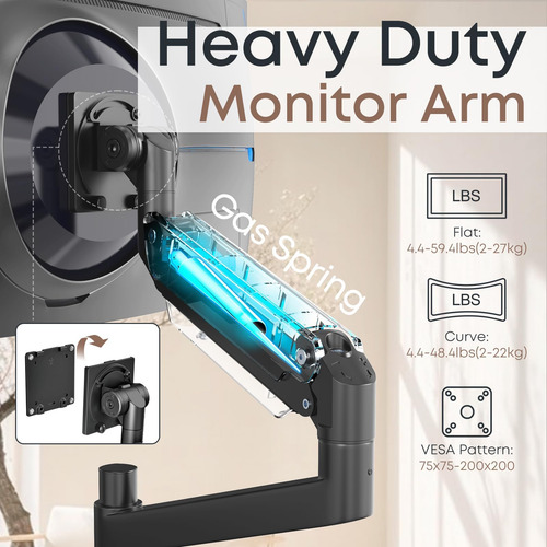 Montaje De Monitor Vertical Dual Dual De 17-57 Pulgadas, De