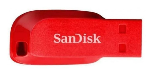 Imagen 4 de 4 de Pendrive Sandisk Cruzer Blade 32gb Usb 2.0 Electric Red