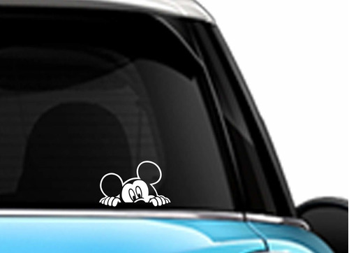 Mickey Mouse Peeking Sci-fi/cómics/games Automotive Pegatina