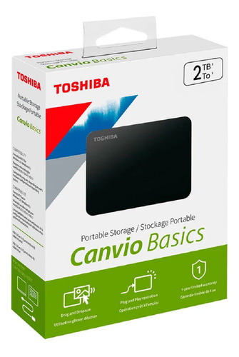 Disco Duro Externo Toshiba 2tb Canvio Basics- Boleta 