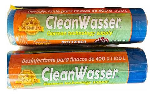 Par De Cartuchos Desinfectantes Premium Cleanwasser 1,100lts