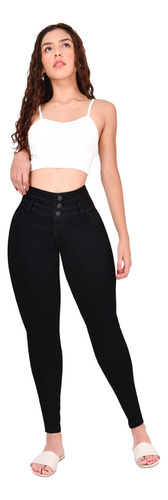 Jeans Mujer Levanta Pompa Mezclilla Premium