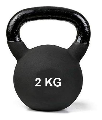 Pesa Rusa Hierro Kettlebell 2kg Forrada En Goma Gym Gimnasio