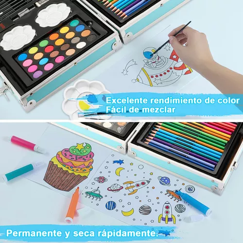 Set De Artes Profesional Para Niños Kit De Pintura 145 Pcs