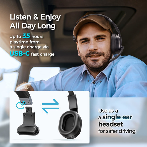 Auriculares Bluetooth Cosmusis Trucker Wireless 40 H De Tiem