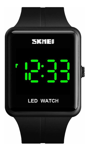 Reloj Digital Led Cuadrado Unisex Relojes De Pulsera De...