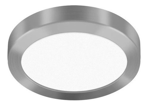 Panel Led Aplicar Plafon Circular Platil 24w Marco Acero C