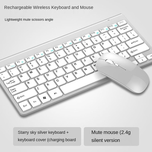 Juego De Teclado Y Mouse Inalámbricos Bluetooth Recargables