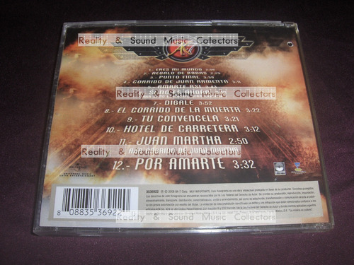 Banda Ak 7 Renaciendo Cd Universal Fonovisa 2008 (Usado)