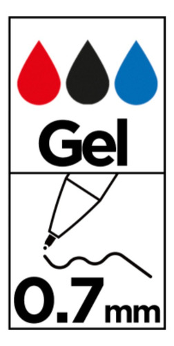 6 Pack Ahorro De Boligrafo Tinta Gel Punta 0.7mm 4u Mp