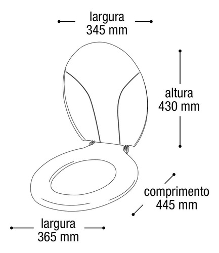 Assento De Vaso Sanitário Universal Plástico Resistente