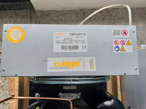 Imagen 2 de 5 de Unidad Condensadora 1.5 Hp Cubigel 220v R404 Media/baja