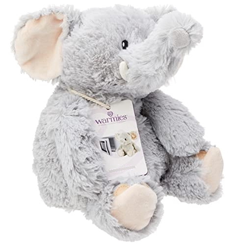 Warmies Gray Elephant Heatable And Coolable Weighted Animal