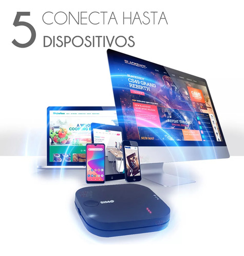 Modem portátil inalámbrico Punto Acceso Wifi Internet 4g Skyroam Simo E1 Refurbished Color Negro