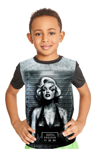 Camiseta Infantil Marilyn Monroe Full Print Ref:327