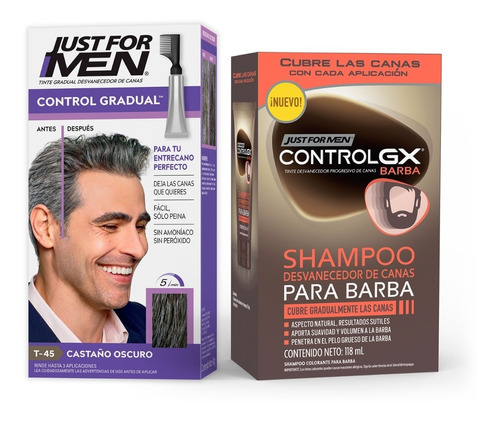 Just For Men Kit Gradual, Control Gx Barba Y Cg (t-45)