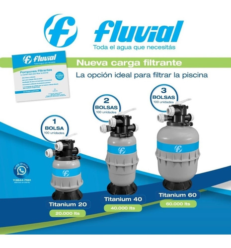 Filtro Fluvial Hasta 60000 Lts P/ Piscina Pileta Sin Interes