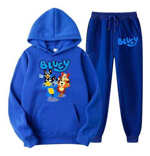 Conjunto Buzo Canguro Y Pantalon Bluey En Varios Diseños 