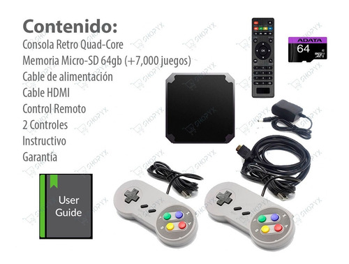 7000 Juegos Consola Retro Arcade Hdmi Tv Ness Dos Jugadores