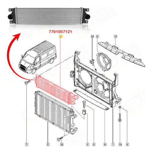 Intercooler Master 6 Marchas 2010 2011 Original 7701057121