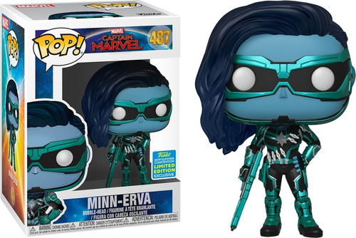 Boneca Funko Pop - Minn Erva 487 - Captain Marvel - Original