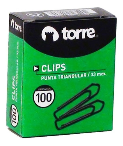 Clips Triangular 100 Unidades. Torre