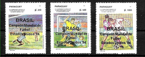 #4040 Paraguay 1994 Copa Mundial De Futbol Usa 2663-5 Mnh