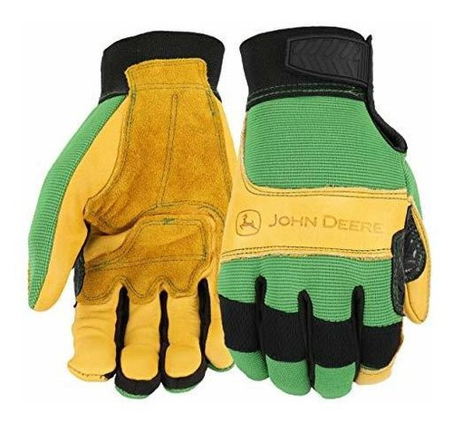 Guantes De Piel John Deere Jd00009, De Grano Grande