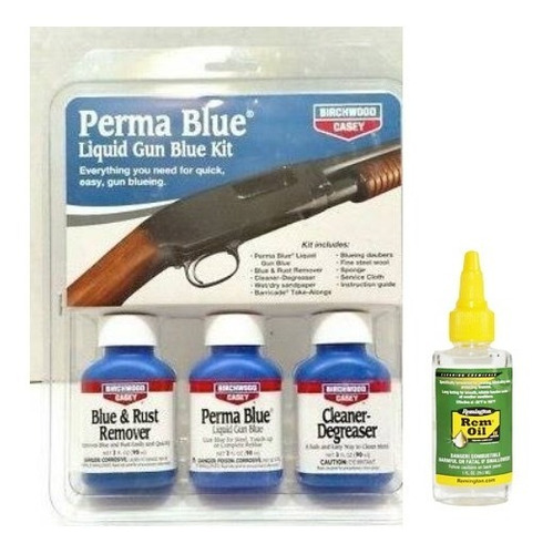Kit Perma Blue Liquido Pavonador Birchwood Casey Xtreme C