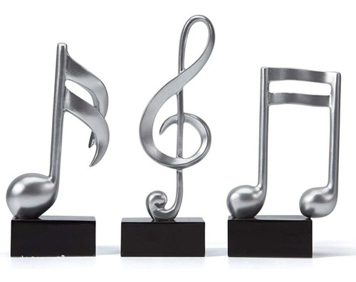 Haucoze 3pcs Nota Musical Decoración Estatua Regalos Musical