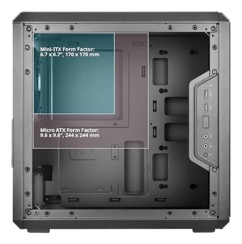 Torre De Micro-atx De Masterbox Más Fría Q300l Con Filtro De