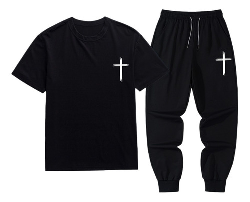 Camiseta De Verano Con Pantalones Largos Scripture, Conjunto