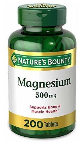 Magnesium By Nature's Bounty, Tabletas De Magnesio De 500 Mg
