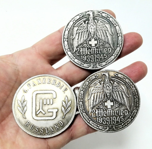 Imagen 4 de 8 de Moneda Militar, Set 3, Me 109 - Mg42 - 4 Panzer División