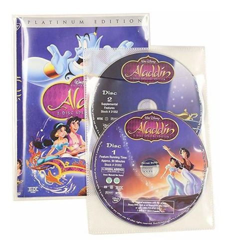 100 Bolsas Transparentes Cpp Película De Plástico + 2 Discos