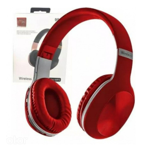 Fone De Ouvido Over Ear Bluetooth (951bt) Cor Vermelho Luz Sem Luz