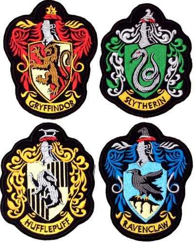 Casas Hogwarts Harry Potter Parches Bordados 4 Pzas 10x12 Cm | Envío gratis