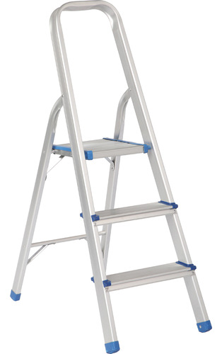 Escalera Plegable Tipo Taburete Aluminio 3 Escalones Surtek.