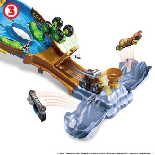 Imagen 3 de 6 de Hot Wheels Monster Trucks Pista Desafio Extremo De Titanes