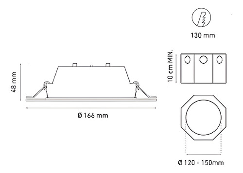 Lámpara Techo Luna 11 Uso General Ip65 L6656-130 6000k Blan