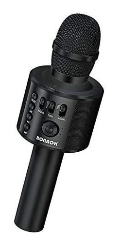 Microfono Karaoke Bonaok Con Bluetooth / Negro