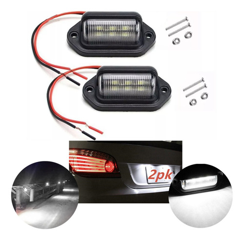 2pcs Faros Auxiliares Led Niebla Lateral Contorno Placa Luz