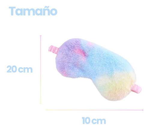 2 Antifaz Para Dormir Ajustable Felpa Suave Colores Kawaii