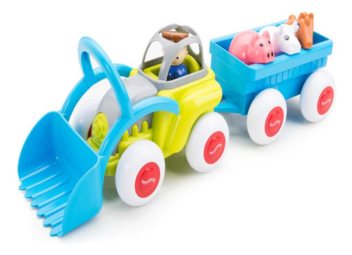 Viking Toys Tractor Midi Con Remolque Y Animales