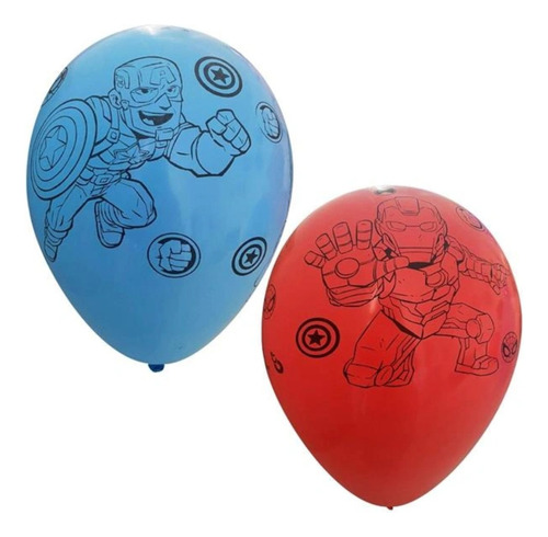 Globos Látex Otero Superhero Redondo Rojo 12  Super Hero