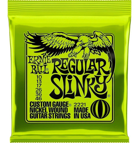 Cordas Guitarra Ernie Ball 2221 Regular Slinky 010 Original