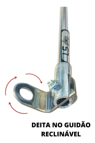 Imagem 2 de 5 de Antena De Moto Retrátil Retrovisor Reclinável De Alumínio