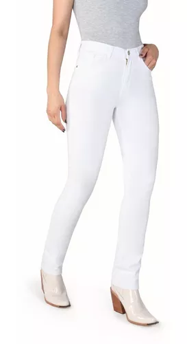Jeans Blanco Mujer Recto